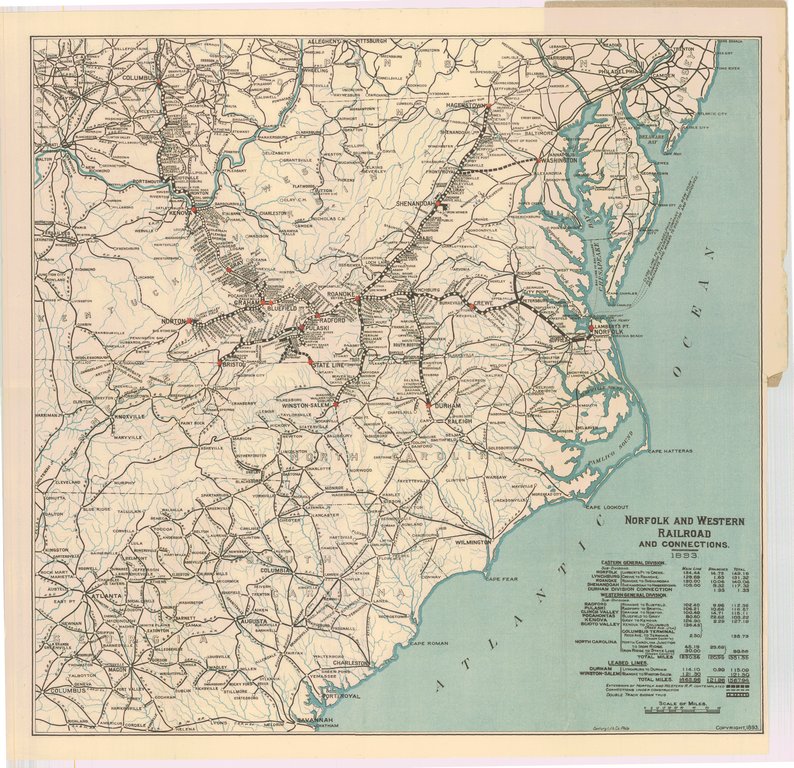 N&W RR Annual report map 1893