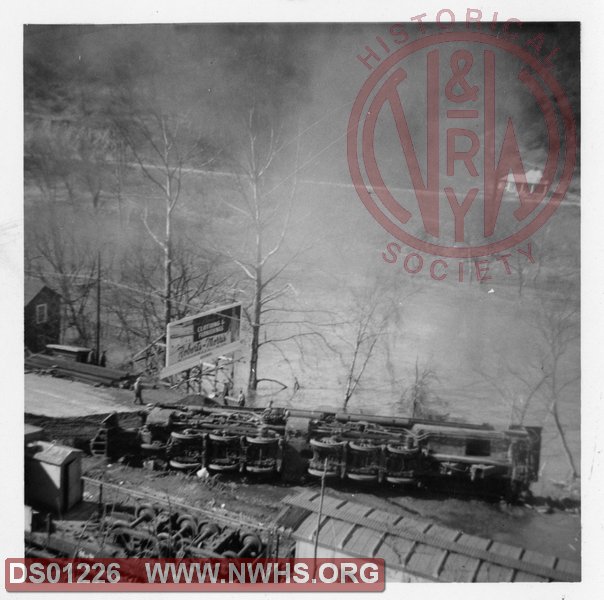 N&W Class A - #1205 - Wreck at Chattaroy, WV