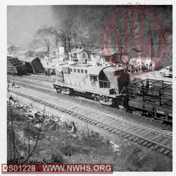 N&W ALCO RS-11 #316 at derailment site, Chattaroy, WV