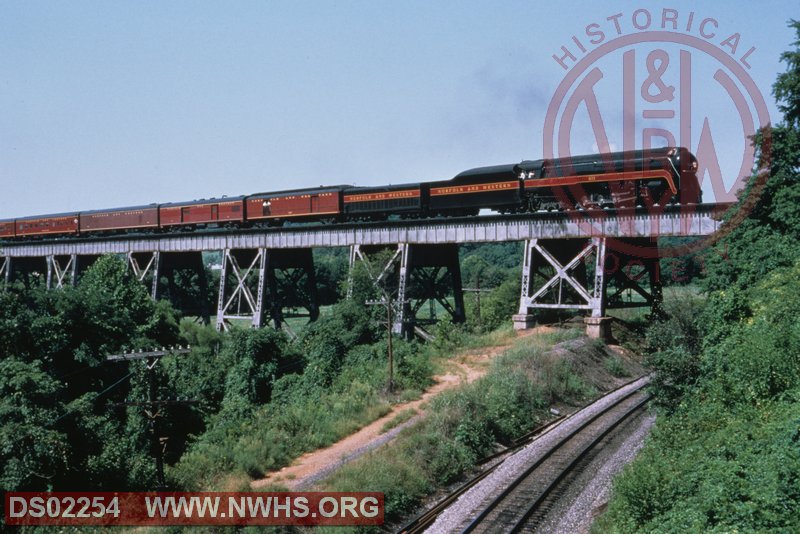 N&W Class J 611 in excursion service on Southern Rwy bridge over ex-VGN in Altavista