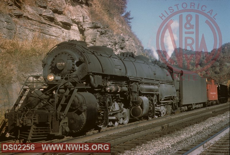 N&W Class Y6b 2172 with caboose