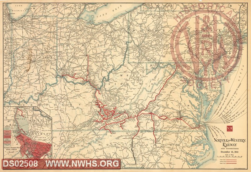 N&W system map - 1944