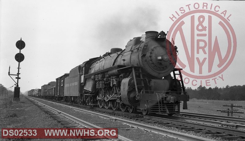 N&W K1 108 at Crewe, VA on extra westbound