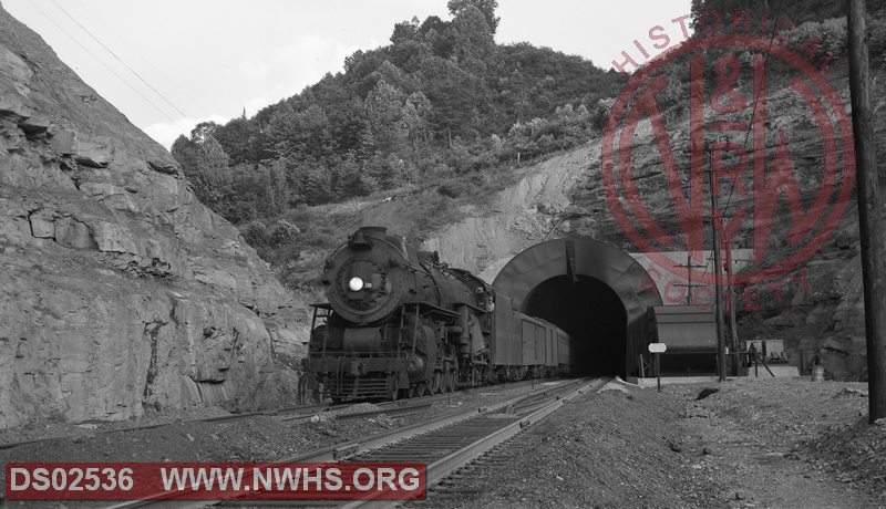 N&W K1 108 at Elkhorn Tunnel on troop train extra westbound