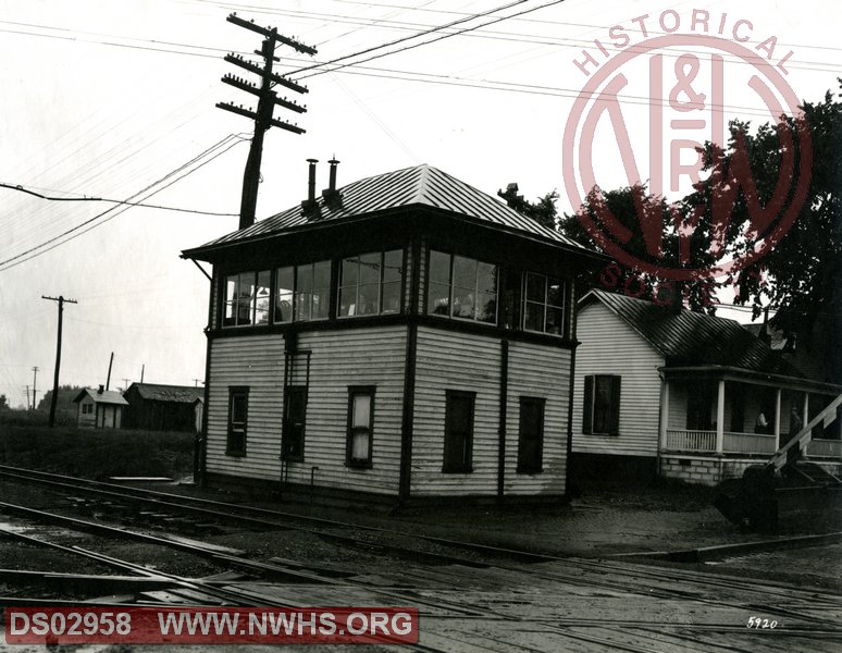 N&W interlocking tower at Circleville, OH circa 1918