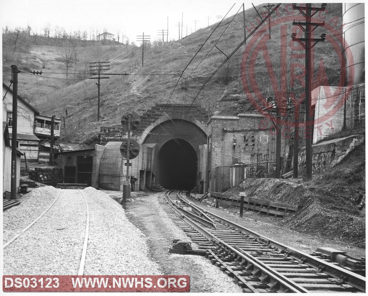 West end of N&W Coaldale Tunnel at Coaldale, WV. MP 377.21