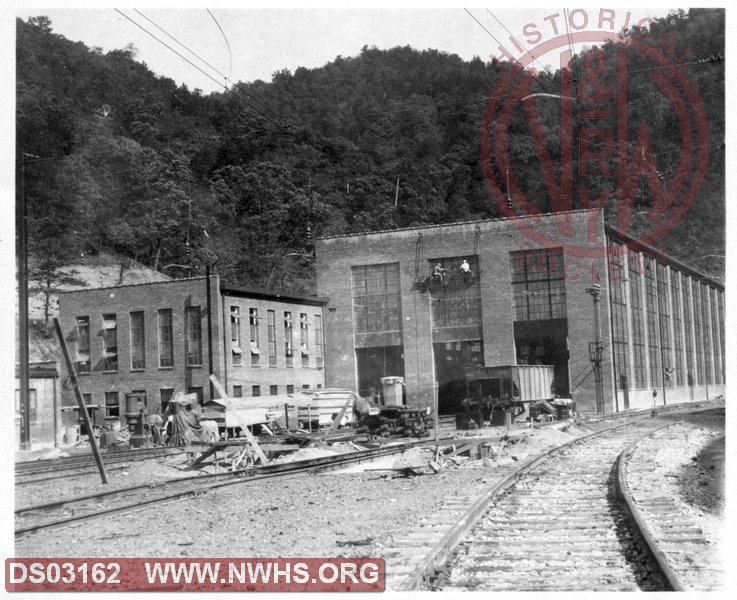 View of VGN motor barn under construction in Mullens, WV