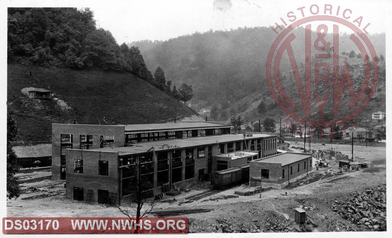View of VGN motor barn under construction in Mullens, WV
