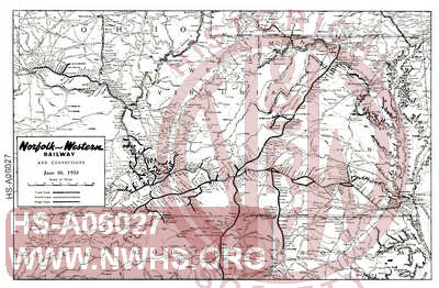 Norfolk & Western Railway and Connections System Map