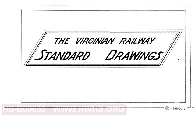 Cover Sheet for Virginian Standard Drawings