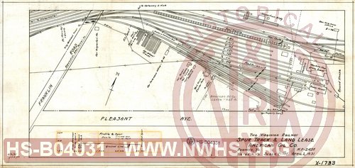 The Virginian Railway, Spur Track & Land Lease, American Oil Co., Roanoke, VA, M.P. 243.4