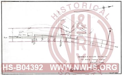 N&W Ry Co., Plat showing proposed change of Station Siding at Draper, Va.