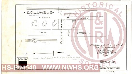 N&W Ry Co., Plan for agreement with L.C. Herschler, Columbus, Ohio