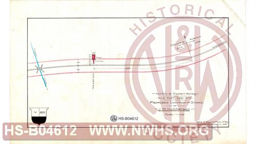 N&W Rwy MP 435+570', Proposed Location of Store of J.W. Hutcherson