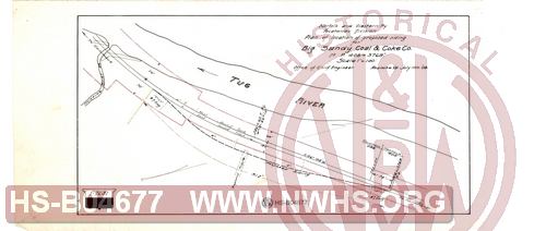 N&W Ry, Pocahontas Division, Plan of location of proposed siding for Big Sandy Coal & Coke Co, MP 408+3769'