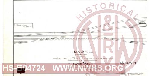 N&W R'y, Norfolk Division, Additional track between ladders at Island Yard, - SUGGESTION-
