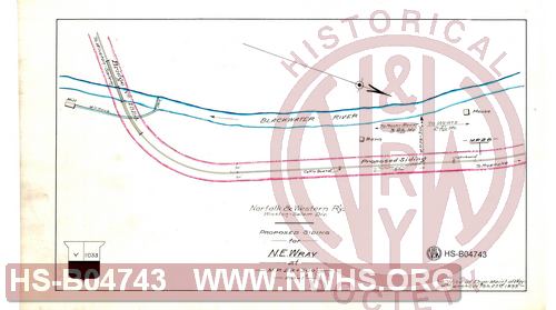 N&W R'y, Winston-Salem Div, Proposed siding for N.E. Wray at MP 28+300'