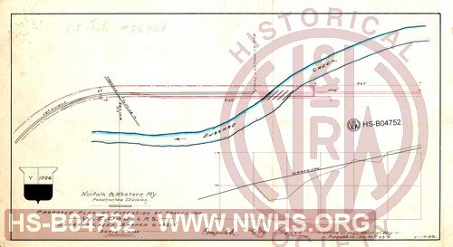 N&W R'y, Pocahontas Division, Proposed plan of extension of tracks for W.E. Doublas, Buzzard Creek Branch 0+3215'