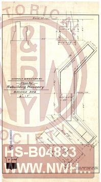 N&W R'y, Plan for rebuilding masonry, Bridge 306