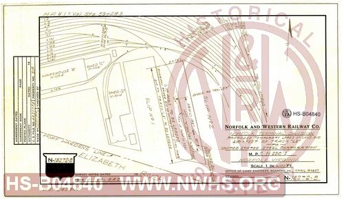 Proposed Temporary Lease of Land and 410 feetof Track "L5" to United States Steel Corporation, MP N1+230', Norfolk VA