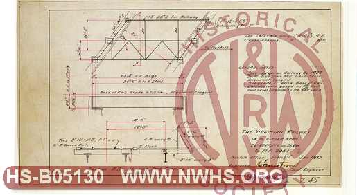 Virginian Ry: Deck Plate Girder Span: 20' Opening on Skew; MP 205.1