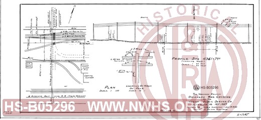 Virginian Railway Co., Sketch showing overhead wire crossing of the Virginia Public Service Co.; Altavista, VA- MP 198.8; Norfolk, VA.