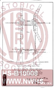 Plan of Wolf's Road Bridge showing copings and Bridge Seats with Position of Iron Work