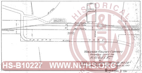 Proposed Lease for R.R.Reese at Sebrell, Southampton Co, VA MP 54.3 station warehouse