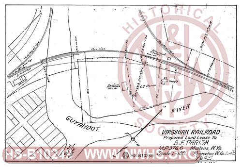 Proposed Land Lease to B.F. Parish, Mullens, W.Va