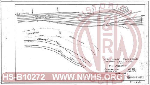 Proposed Land Lease for H.L. Scott, Elmore, W. Va.