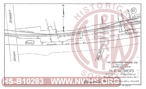 Map Showing Proposed Lease for N.R. Withers, 0.2 Miles East of Suffolk, Nansemond County, VA