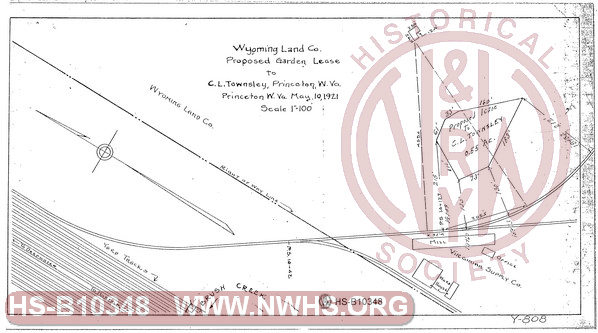 Wyoming Land Co proposed garden lease to C.L. Townsley, Princeton WV