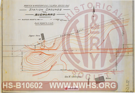 Station Grounds for Richland Deeded by Geo. W. Gillespie to Norfolk & Western R.R. Co. (C.V. Division)