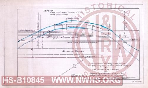 The Virginian Railway Company, Plan showing necessary track changes for construction of coal bin for Wyoming Coal Co., Wyco, W.Va