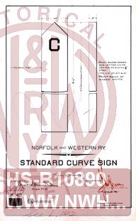 N&W Rwy, Standard Curve Sign