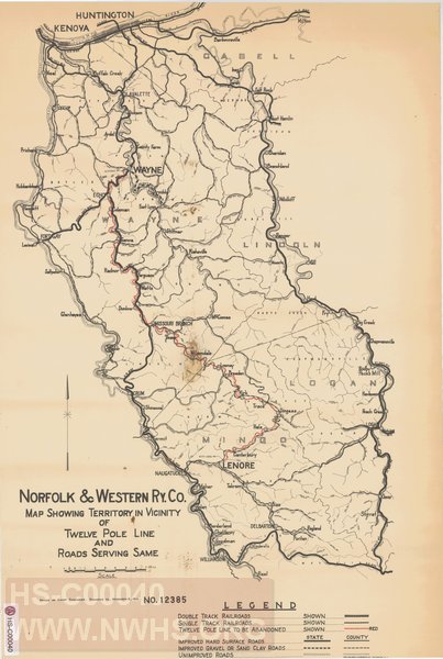 Map Showing Territory in Vicinity of Twelve Pole Line and Roads Serving Same