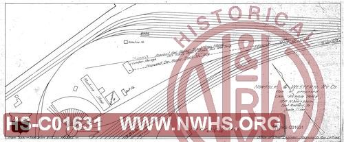 N&W Ry Co, Plan of proposed Car Repair Track, MP N300+2250, East Radford, Va