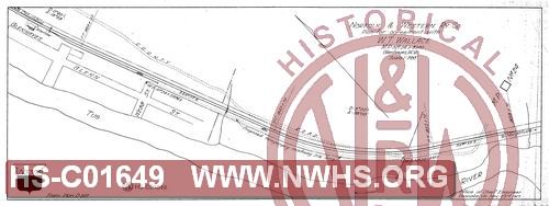N&W Rwy, Plan for Agreement with W.T. Wallace, MP NA24+830', Glenhayes WV