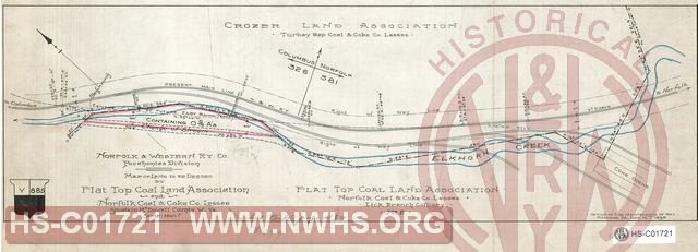 N&W R'y, Co., Pocahnotas Division, Map of land to be deeded by Flat Top Coal Land Association and Norfolk Coal & Coke Co. Lessee situate in McDowell County, W.Va