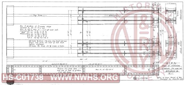 N&W Rwy. Plan of altering girders for use at Bridge 16