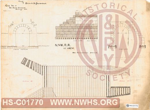 N&W 10' Arch, Ben Williamson Branch, Camp No 10, Tug River Division, January 1892