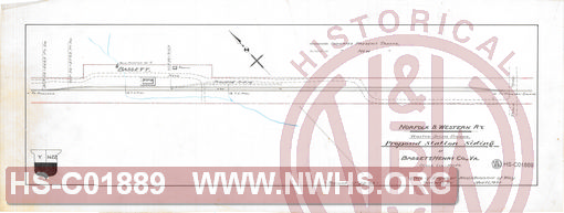 N&W R'y, Winston-Salem Division, Proposed station siding at Bassett, Henry Co., Va