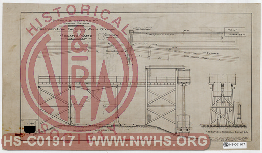 N&W R'y, Norfolk divison, Proposed coal shute and water station, Island Yard
