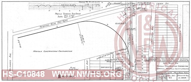 Spur Track for Norfolk Construction Corporation, Norfolk VA, MP A2.1
