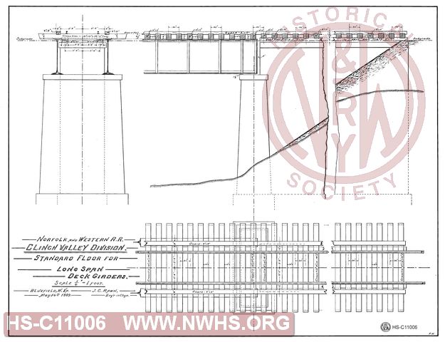 N&W RR Clinch Valley Division, Standard Floor for Long Span Deck Girders