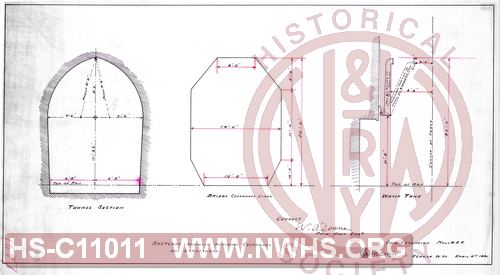 Sketches Showing Minimum Clearance on Structures, N&W RR Oho Extension