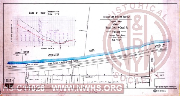 Proposed Sewer between Market Street & Shank's Alley, Petersburg VA