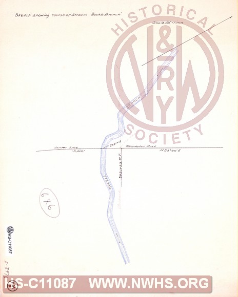 Sketch showing course of stream "Buckle Branch"