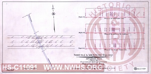 N&W Ry, Sitution Plan, Elevenenth Street Crossing, Portsmouth, Ohio