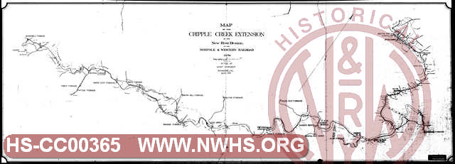 Map of the Cripple Creek Extension, New River Division